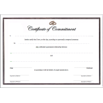 A4 white gold  certificate - commitment