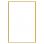 A4 white gold plain bordered certificate - BLANK
