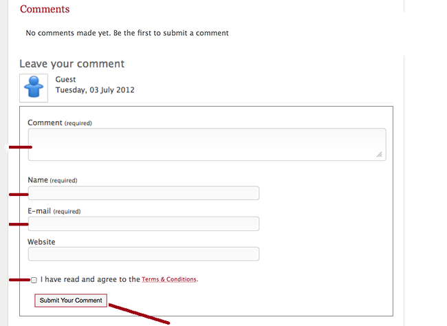 celebrant blog comments