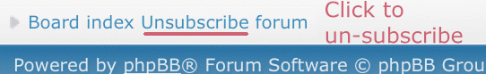 unsubscribe forums