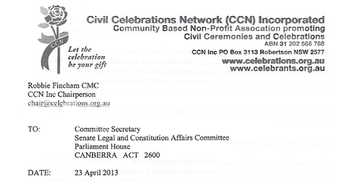 CCNINC Senate Submission 2013