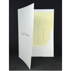 A4 Two  Pocket Folder white YOUR CEREMONY Silver X 5