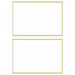 A5 white gold plain border certificate: BLANK - Pair