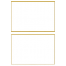 A5 white gold plain border certificate: BLANK - Pair