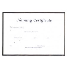 A4 white gold  certificate - naming