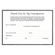 A5 white gold certificate: grandparent PAIR