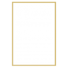 A4 white gold plain bordered certificate - BLANK