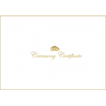 A4 White & Shiny Gold Ceremony envelope - With Rings - 8 pack