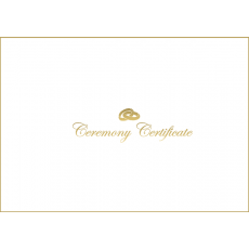 A4 White & Shiny Gold Ceremony envelope - With Rings - 8 pack