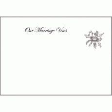 A4 Our Marriage Vows SILVER certificate - BLANK x5
