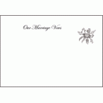 A4 Our Marriage Vows SILVER certificate - BLANK x5 with envelopes