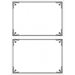 A5 white silver elegant certificate: blank PAIR