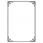 A4 white silver elegant bordered certificate