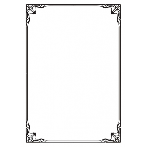 A4 white silver elegant bordered certificate
