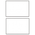 A5 white silver plain border certificate: blank PAIR