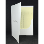 A4 One Pocket  Folder white YOUR CEREMONY Silver X 5