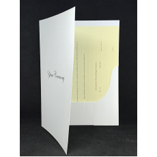 A4 One Pocket Folder white YOUR CEREMONY Gold x 1