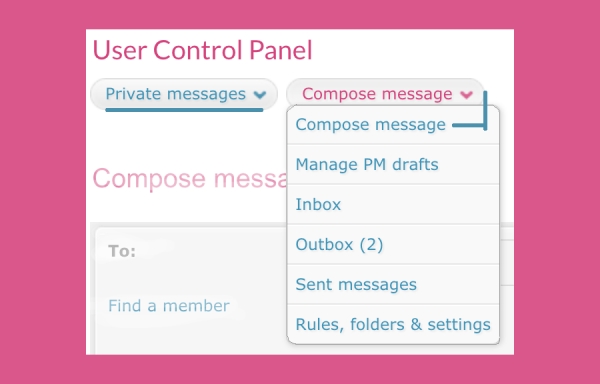 Private messages section