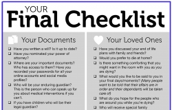 Your final checklist