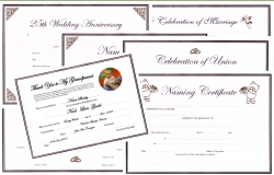 The Celebrants Network certificate samples